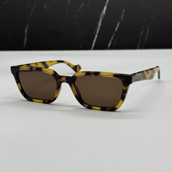 NEW GUCCI SUNGLASSES GG1539S 005 HAVANA UNISEX EYEWEAR - Picture 2 of 10